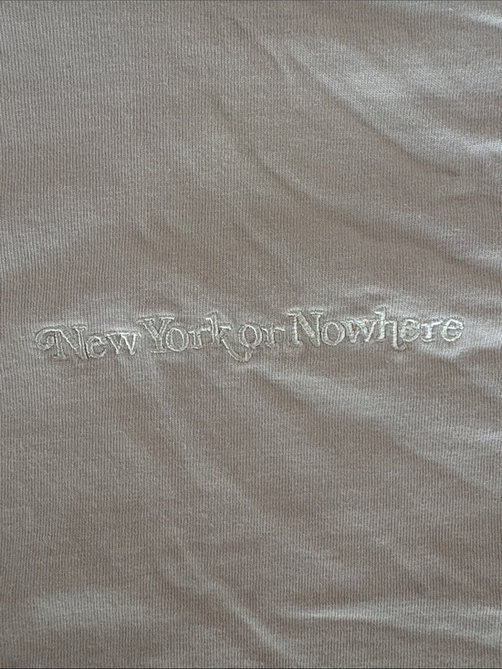New York Or Nowhere Tops - Embroidered 'New York or Nowhere' Tee in Light lilac